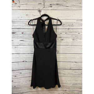 Women's Jones New York Black Halter Neck Dress Size 8